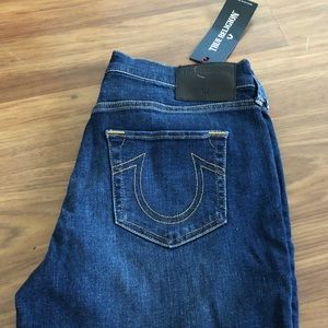 Halle mid rise super skinny crop jeans